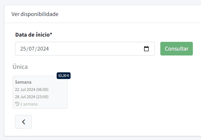 Exemplo de slots de agendamento em um dia específico para um ativo.